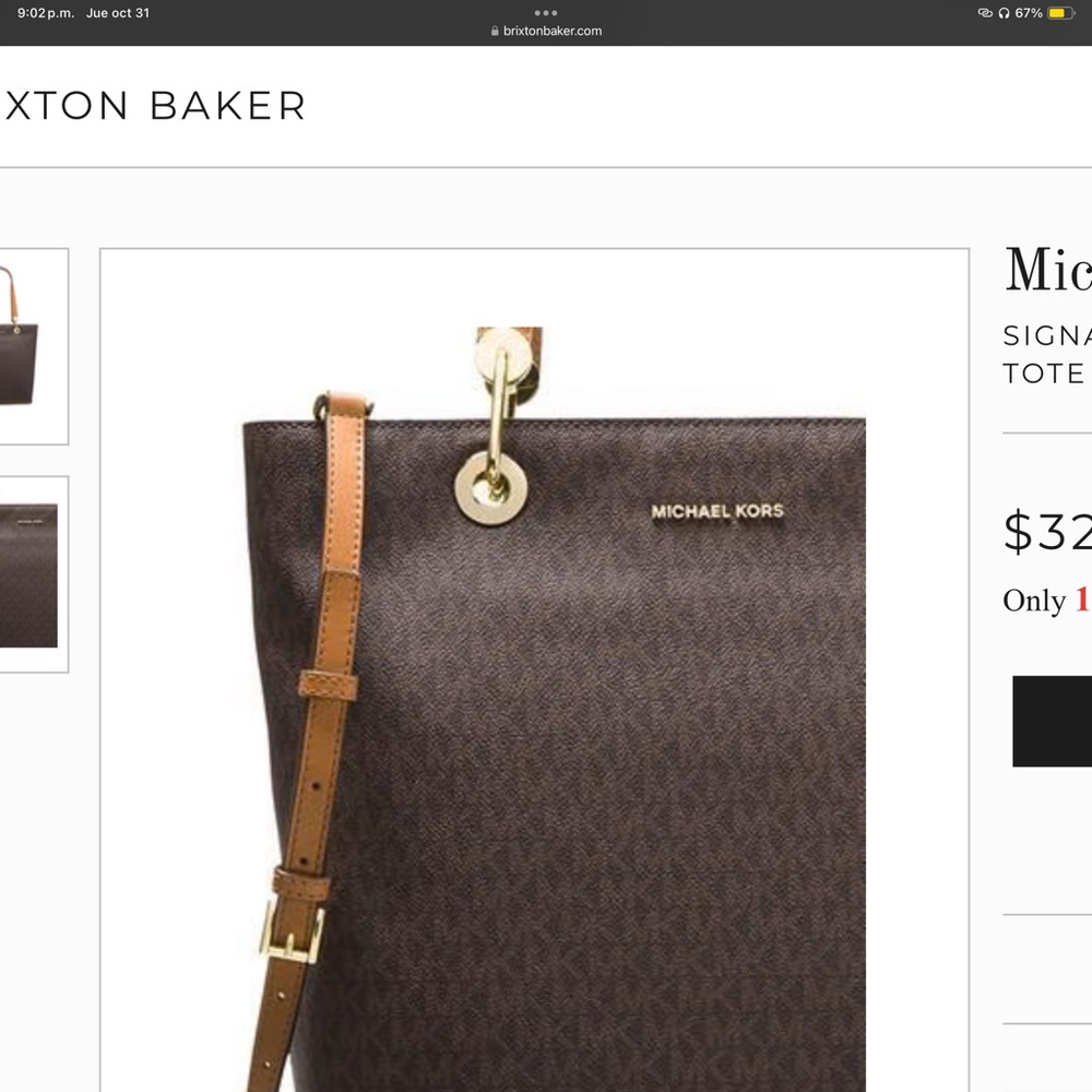 Michael Kors Dark Brown Signature Bag